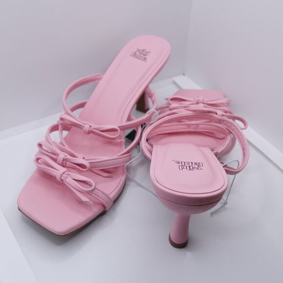 NWT Wild Fable Sz 8.5 Heels Pink Marcella Strappy Bows Slip-On Coquette Preppy - Picture 14 of 16
